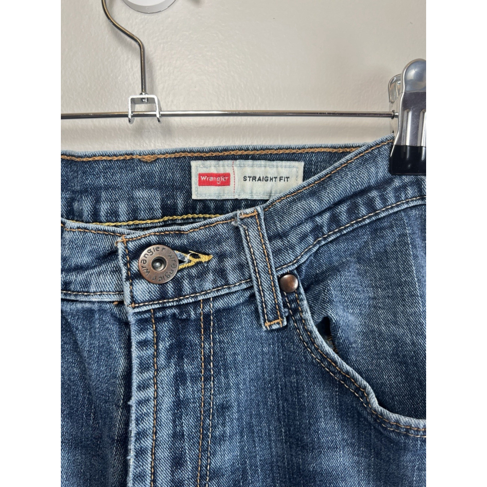 Wrangler Men's Blue Jeans Denim Straight Fit 30x30 Medium Wash Cowboy Ranchers - Picture 3 of 16
